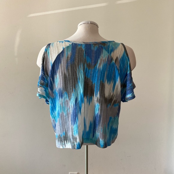 Forever 21 teal off the shoulder crop top - Picture 2 of 3